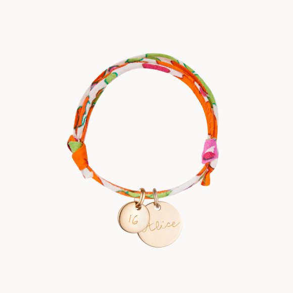 Bracciale personalizzato Compleanno Liberty placcato in oro merci maman