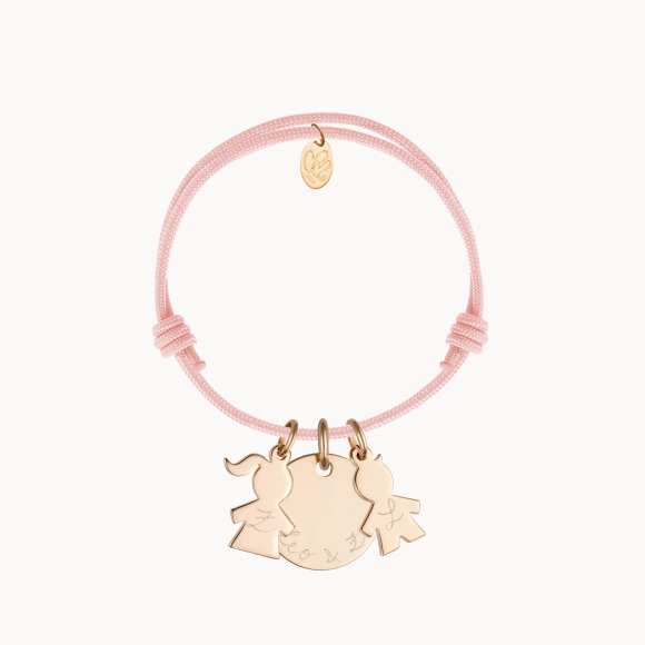 Pulsera personalizada Mamá baño de oro merci maman