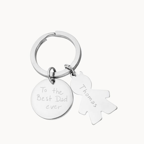 Portachiavi Family personalizzato argento sterling merci maman