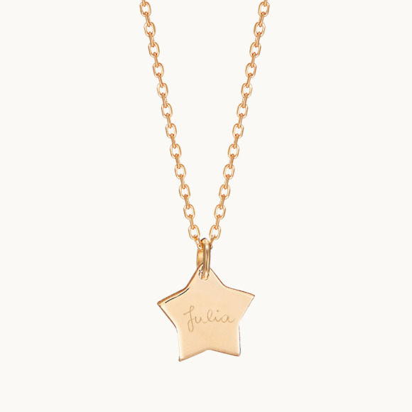 Collana Personalizzata Stella placcato in oro merci maman