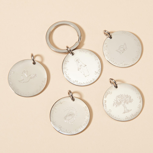 Portachiavi personalizzato con simbolo in acciaio