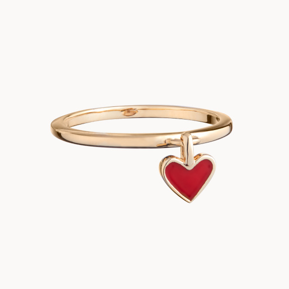 Valentins Herz Ring vergoldet merci maman