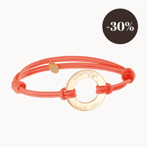 Personalised Eternity Bracelet gold plated merci maman