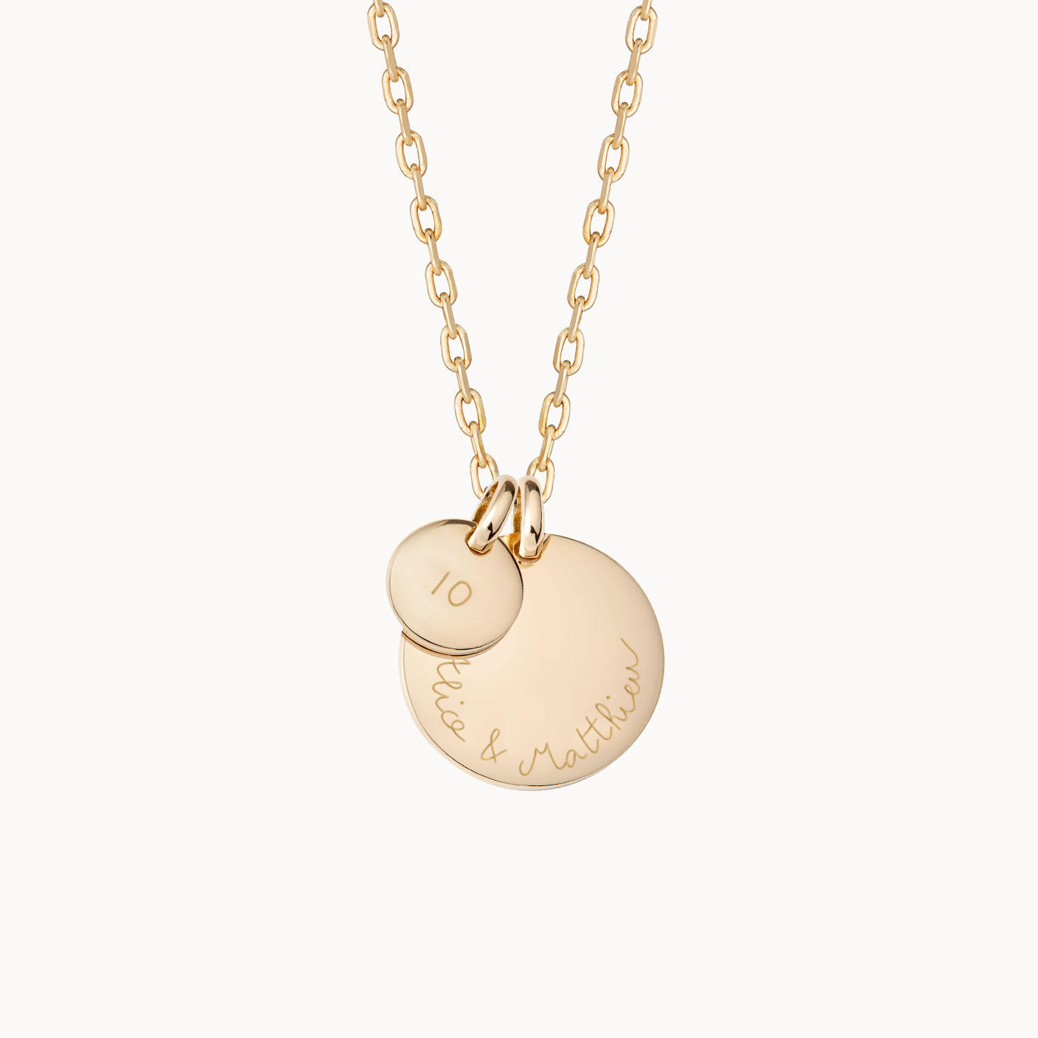 Personalizzato In My Era Groovy Bubble Font Collana con doppio nome e