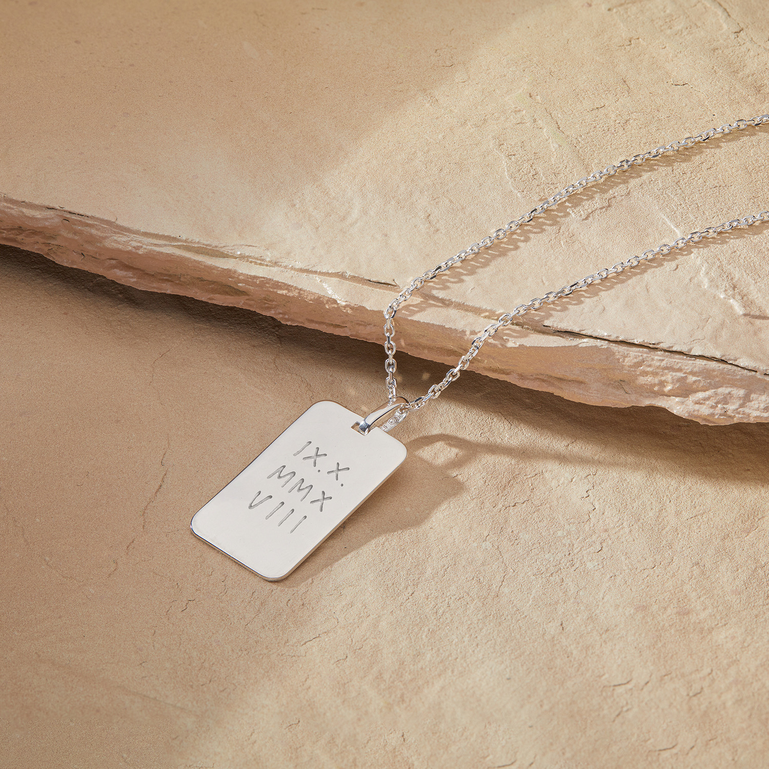 Gayre Dress #2 Modern Tartan Crest Dog Tag Necklace
