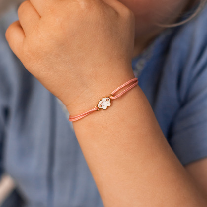 children's personalized cloud bracelet merci maman