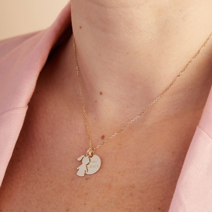 Collier personnalisé Maman en Or 9 carats merci maman