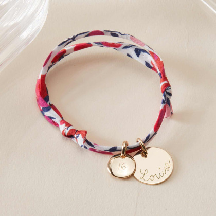 Personalisiertes Jahrestag Liberty Armband vergoldet merci maman