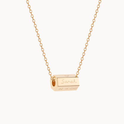 Collana di Nascita Personalizzata placcato in oro merci maman