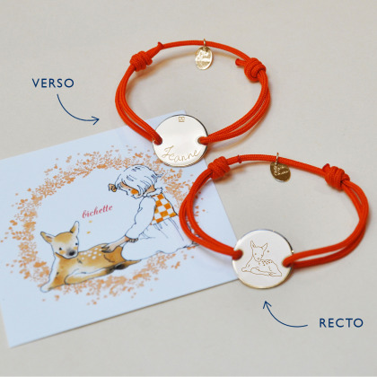 Bracelet Pastille Bichette personnalisé BY.BM x MERCI MAMAN
