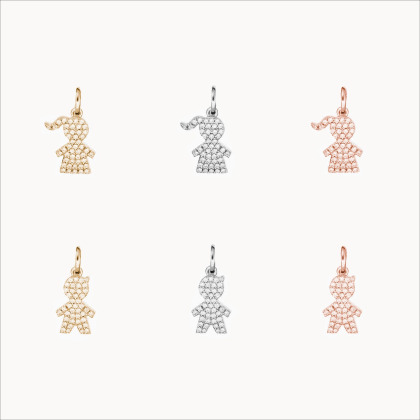 Achetez un Charm Mini Garçon ou Fille Pavé Cristal