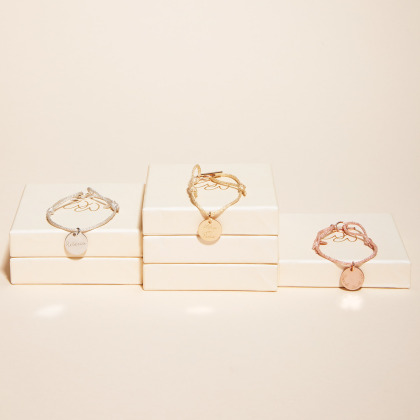 Personalised Champion Bracelet gold plated merci maman