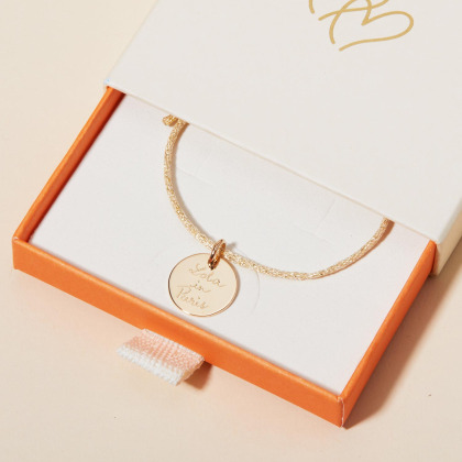 Personalised Champion Bracelet gold plated merci maman