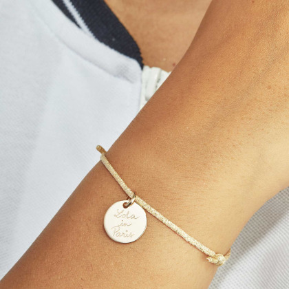 Personalised Champion Bracelet gold plated merci maman