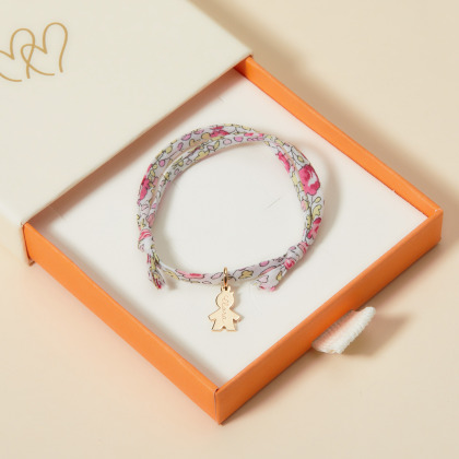 Pulsera personalizada Liberty Niño baño de oro merci maman