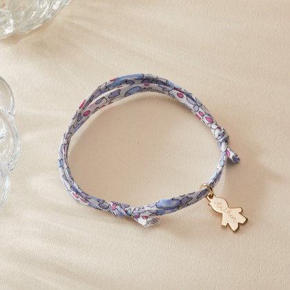 Bracciale personalizzato Liberty Bambino placcato in oro merci maman