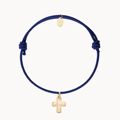 Bracciale con Croce Personalizzato placcato in oro merci maman