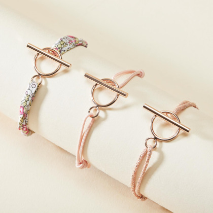 Pulsera Liberty con cierre de palanca en T baño de oro merci maman