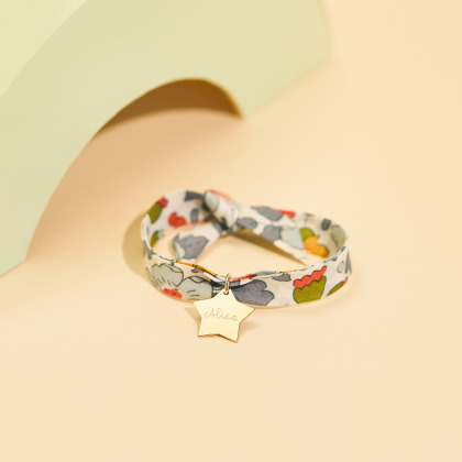 Das personalisierte Liberty Armband vergoldet merci maman