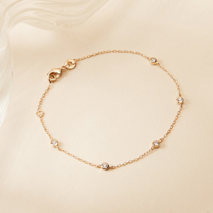 Bracciale a catena Solitario Cristallo