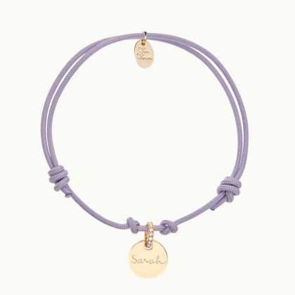 Personalised Crystal Name Bracelet Gold Plated Merci Maman