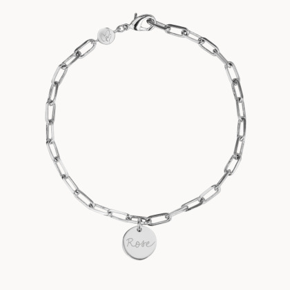 Bracelet Chaîne Fine Love Links Personnalisé pour homme argent merci maman