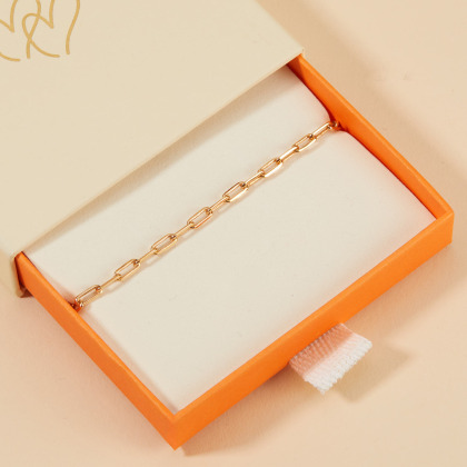 Bracelet Chaîne Fine Love Links doré à l'or fin merci maman