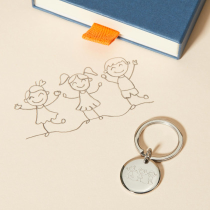 Drawn By You - Personalised Keyring