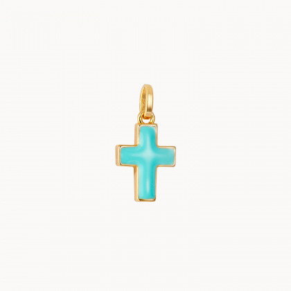 Buy your Enamel Charm gold plated merci maman