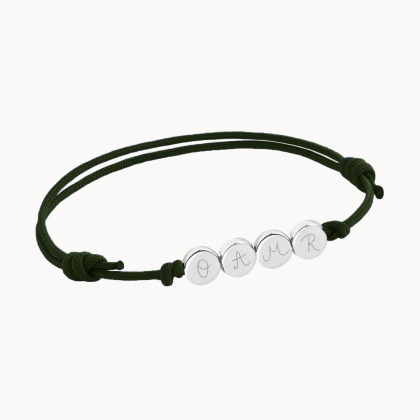 Pulsera Bubble Personalizada para hombre plata de ley merci maman