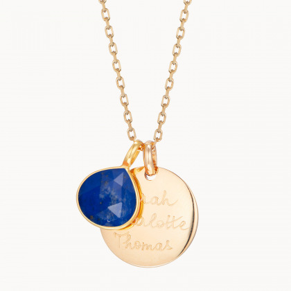 Personalised Lapis Lazuli Gemstone Necklace