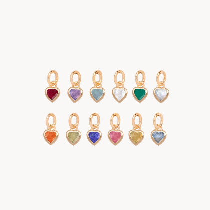 Personalised Double Heart Birthstone Bracelet Merci Maman