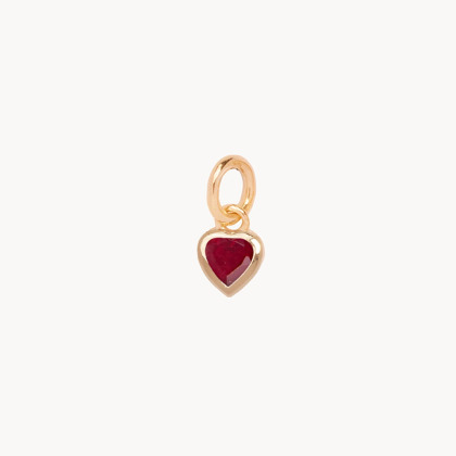 Comprar un colgante con piedra en forma de corazón baño de oro merci maman