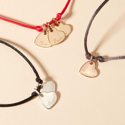 Collar personalizado gargantilla corazón con nombre Merci Maman