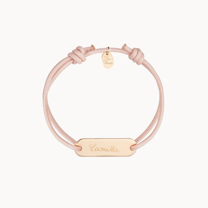 Personalised Mini Identity Bracelet gold plated merci maman