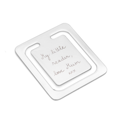 Personalised Stainless Steel Bookmark Clip merci maman