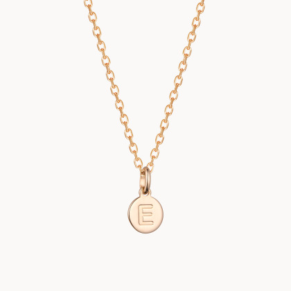 Children's Personalised Letter Pendant Necklace gold plated merci maman