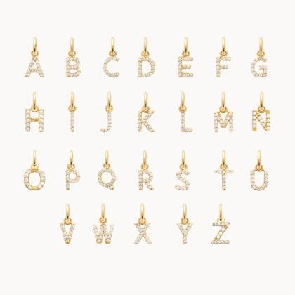 Buy a Mini Crystal Alphabet Charm merci maman