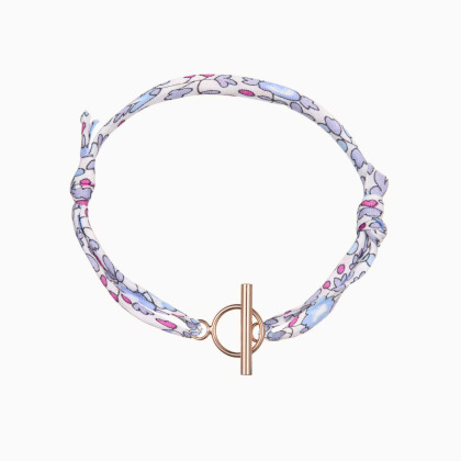 Pulsera Liberty con cierre de palanca en T baño de oro merci maman