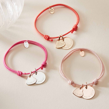Bracciale personalizzato Love placcato in oro merci maman