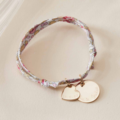 Pulsera personalizada Liberty Love baño de oro merci maman