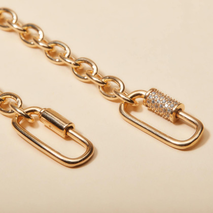 Collar personalizado con nombre Amuleto de la Suerte baño de oro merci maman