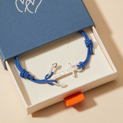 Personalisiertes Armband mit Anker für Männer sterlingsilber merci maman