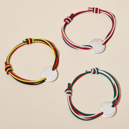 Men's Personalised Olympic Bracelet silver merci maman 