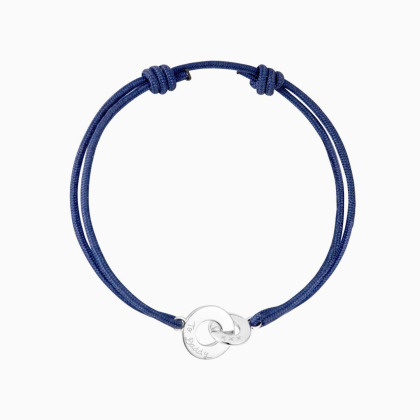 Men's Personalised Mini Intertwined Bracelet Merci Maman