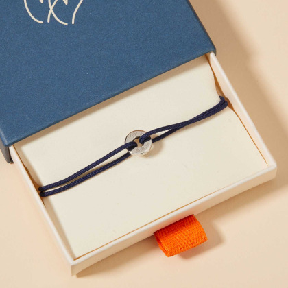 Men's Personalised Mini Unity Bracelet Merci Maman