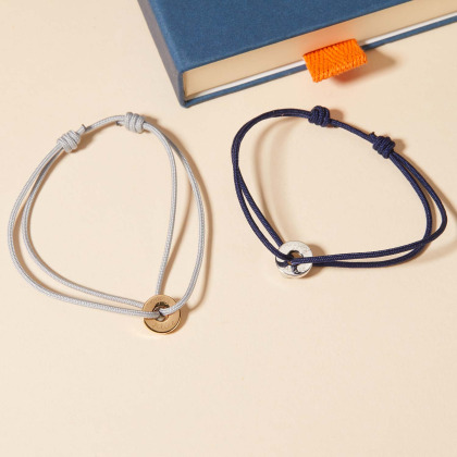Men's Personalised Mini Unity Bracelet Merci Maman