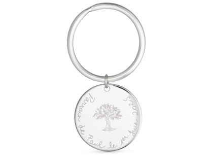 Personalisierter Schlüsselanhänger mit Symbol Sterlingsilber merci maman