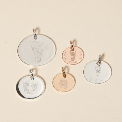 personalised medium handwriting necklace gold plated merci maman