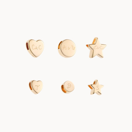 Kaufen Sie einen personalisierten Bead Charm für Halsketten vergoldet merci maman